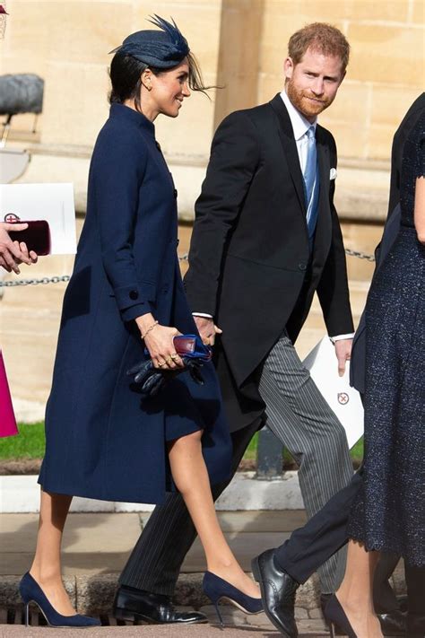 Meghan Markle Wore a Navy Givenchy to Princess Eugenie's 